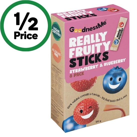 Goodness Me Fruit Packs 120g Pk 8