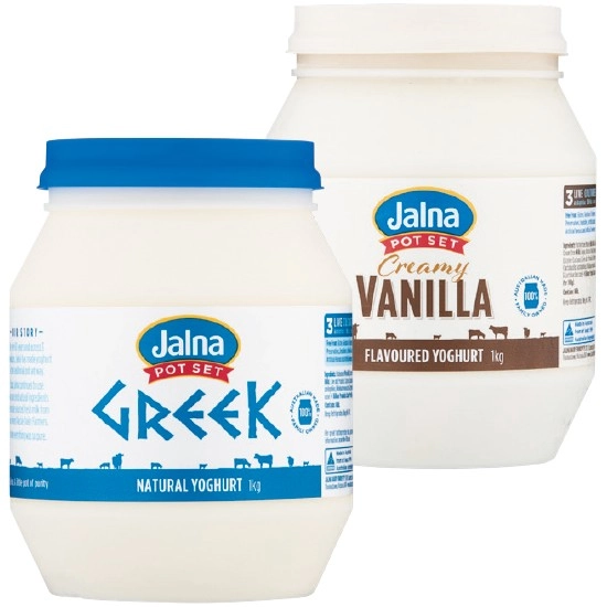 Jalna Greek Natural or Creamy Vanilla Yoghurt 1 kg – From the Fridge