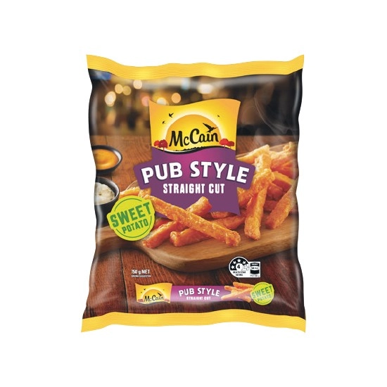 McCain Pub Style Sweet Potato Chips 750g – From the Freezer