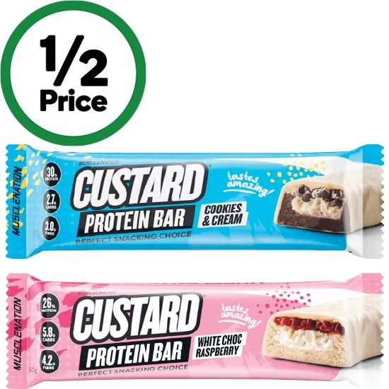 Muscle Nation Custard Protein Bar 60g†