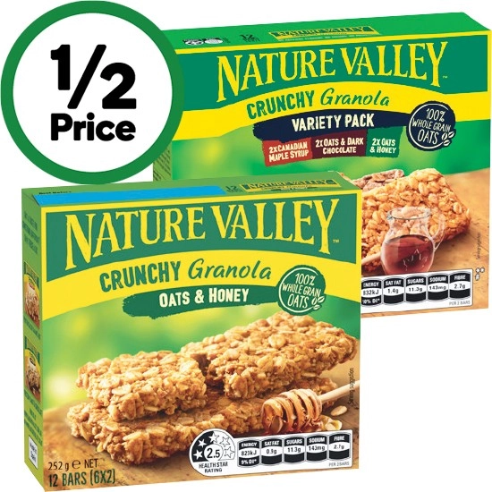 Nature Valley Crunchy Bars 252g Pk 6