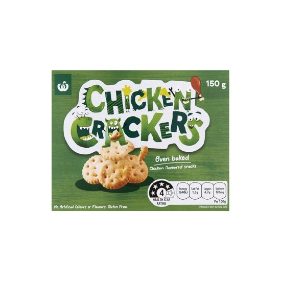 NEW Woolworths Oven Baked Chicken Crackers 150g