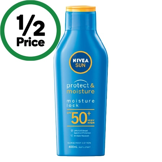 Nivea Sun Protect & Moisture Lock SPF50+ Sunscreen 400ml~