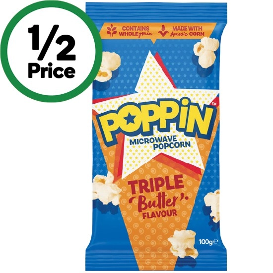 Poppin Microwave Popcorn 85-100g