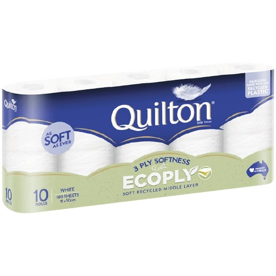 Quilton Ecoply 3 Ply Toilet Tissue Pk 10