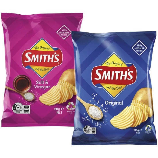 Smiths Crinkle Cut Chips 150-170g