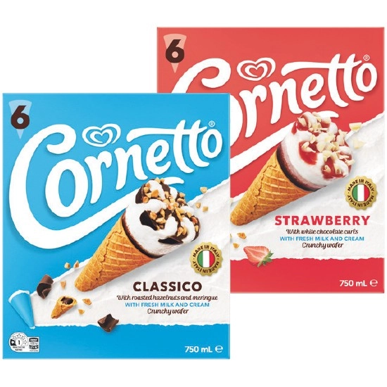 Streets Cornetto 750ml Pk 6 – From the Freezer