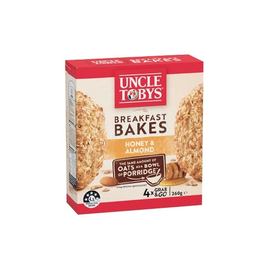 Uncle Tobys Breakfast Bakes 260g Pk 4