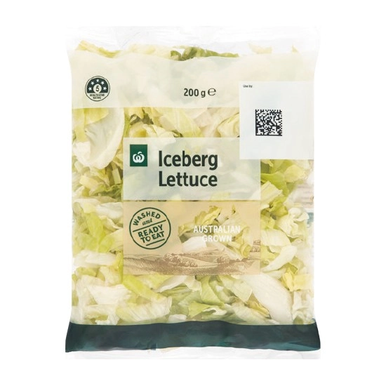 Woolworths Australian Shredded Iceberg Lettuce 200g Pack