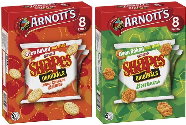 Arnott's Multipack Shapes Crackers 200g