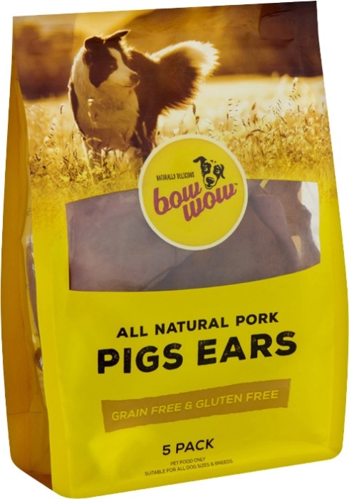 Bow Wow Dog Treats Pigs Ears 5 Pack