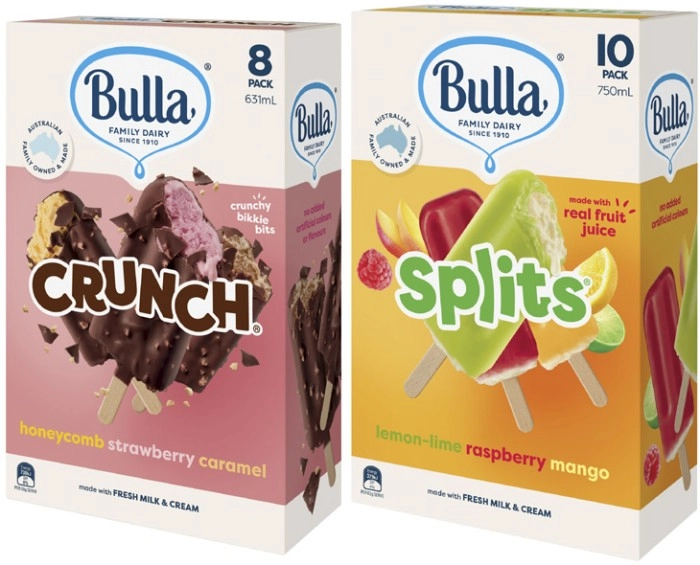 Bulla Splits or Crunch 8 Pack-14 Pack 400mL-750mL