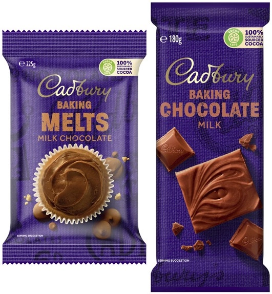 Cadbury Baking Chocolate Blocks or Melts 180g-225g