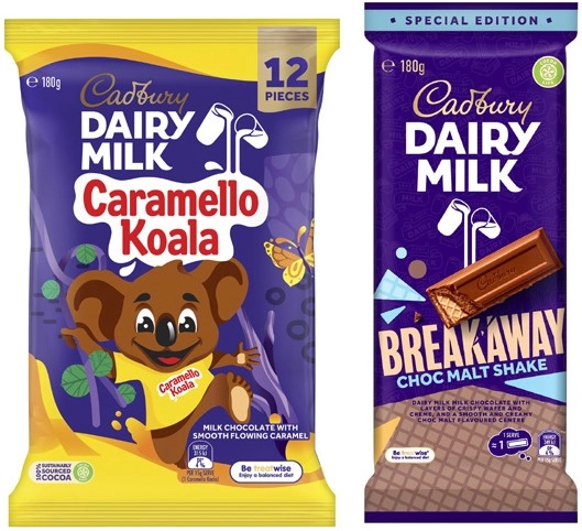 Cadbury Dairy Milk Block Chocolate 150g-190g or Cadbury Sharepacks 120g-180g