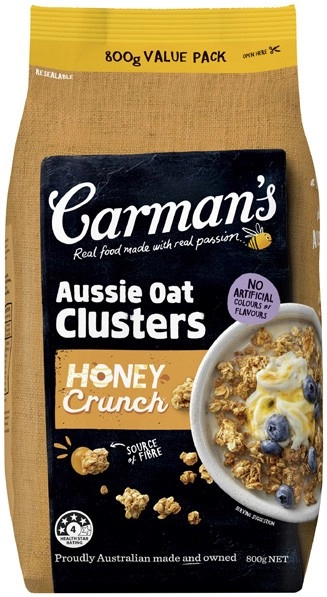 Carman's Aussie Oat Crunchy Clusters 800g