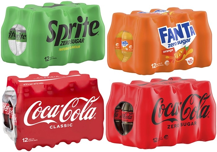 Coca-Cola, Fanta or Sprite Soft Drink 12x300mL