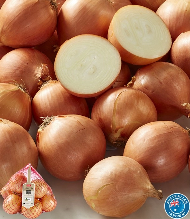 Coles Australian Brown Onions 1kg Bag