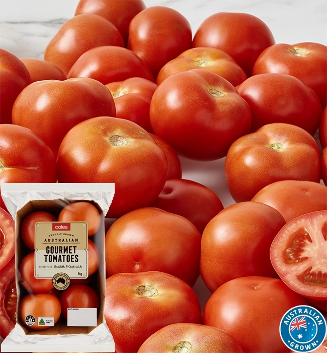 Coles Australian Gourmet Tomatoes 1kg Pack or Loose