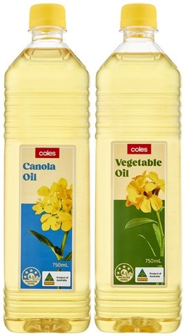 Coles Canola or Vegetable Oil 750mL