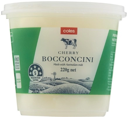 Coles Cherry Bocconcini Cheese 220g