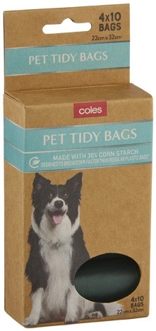 Coles Compost Pet Tidy Bags 40 Pack