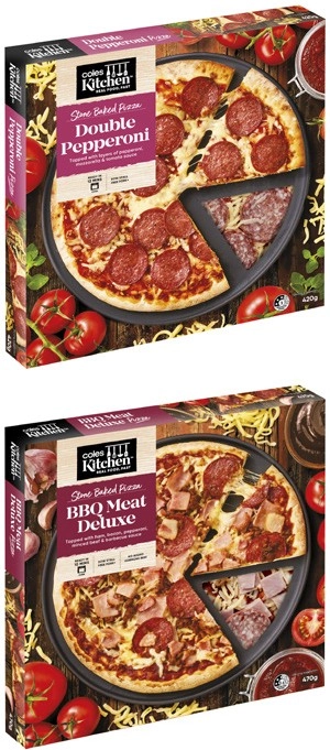 Coles Kitchen Pizza 420g-470g