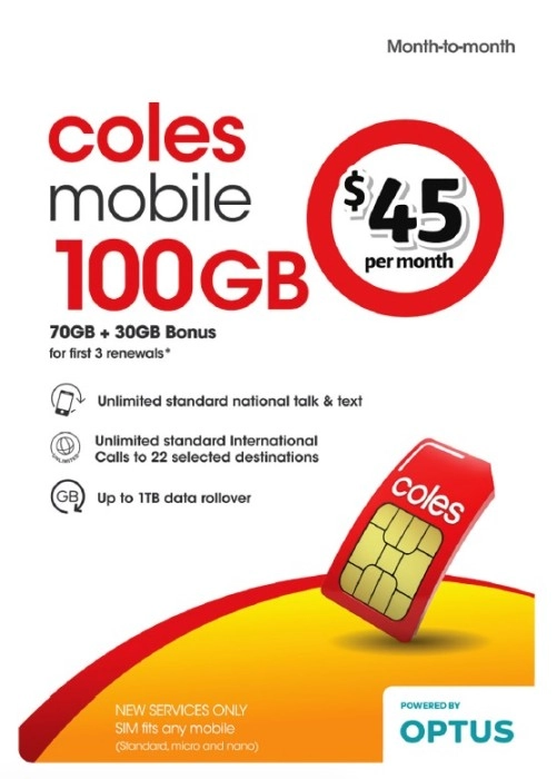 Coles Mobile $45 M2M SIM