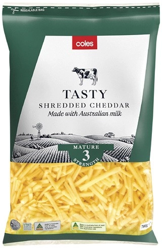 Coles Shredded Tasty Cheese 700g