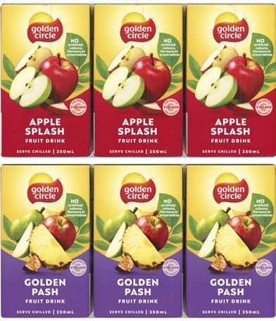 Golden Circle Tetra Fruit Drink 6x250mL