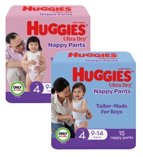 Huggies Ultra Dry Nappy Pants 12 Pack-15 Pack