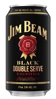 Jim Beam Black Double Serve 6.9% Cans 10x375mL