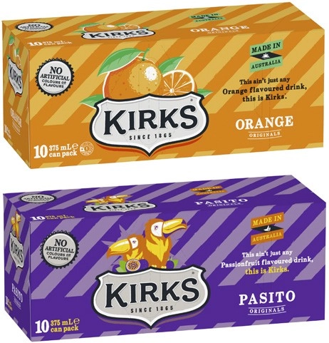 Kirks Soft Drink 10x375mL