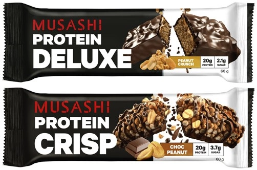 Musashi Protein Crisp or Deluxe Bar 60g