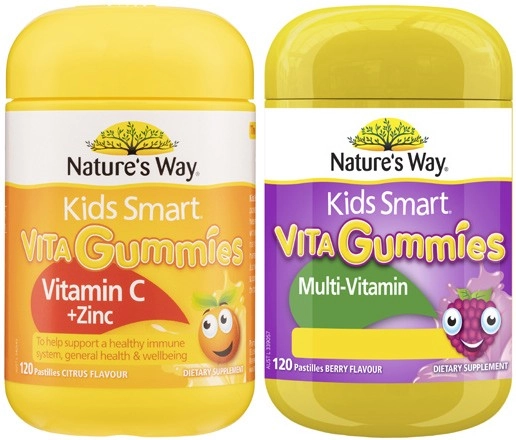 Nature's Way Kids Smart Vita Gummies Multi-Vitamin or Vitamin C + Zinc 120 Pack^