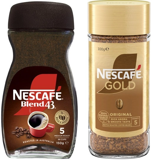 Nescafé Blend 43 140g-150g or Gold 90g-100g