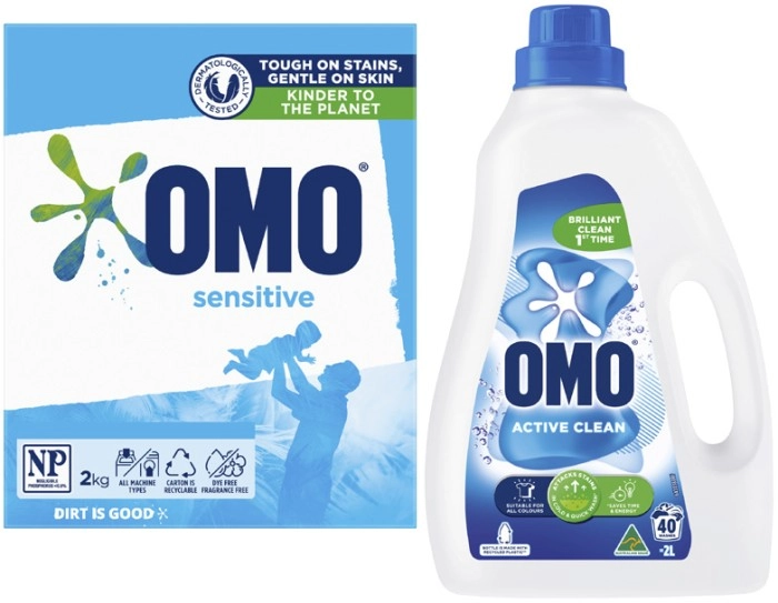 Omo Laundry Liquid 2 Litre or Powder 2kg