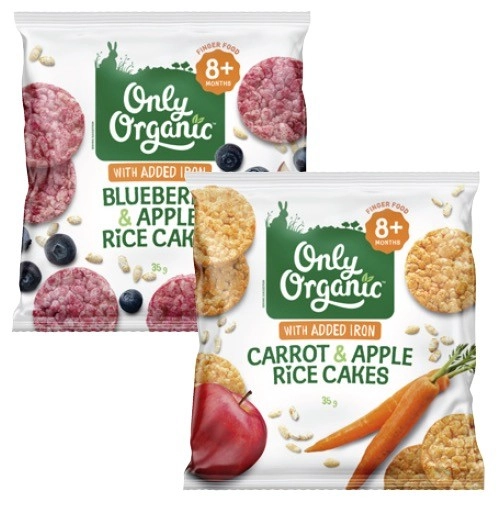 Only Organic Rice Cakes 8 Months+ 35g