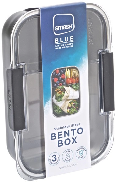 Smash Blue Stainless Steel Bento Box 1300mL