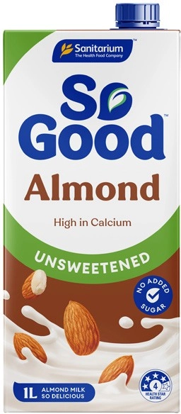 So Good Unsweetened Almond Milk 1 Litre