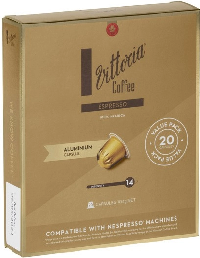 Vittoria Nespresso Compatible Coffee Capsules 20 Pack