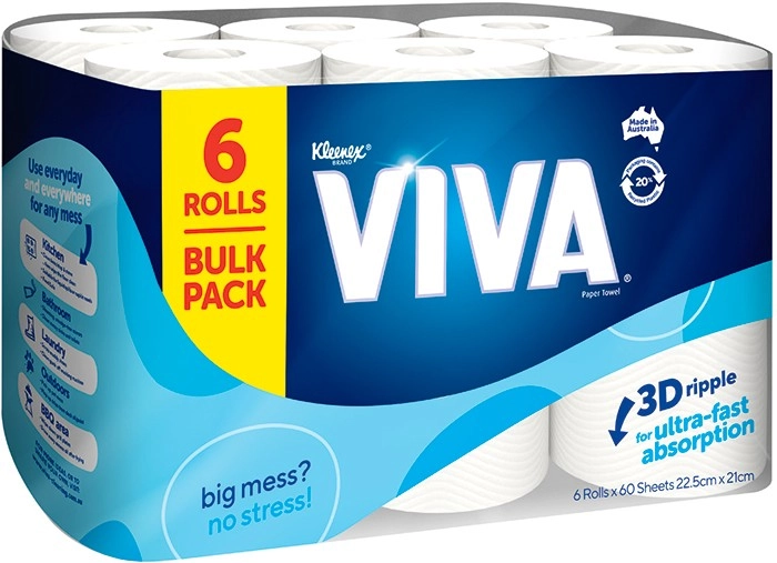 Viva Multi-Purpose Cleaning Towel 6 Pack