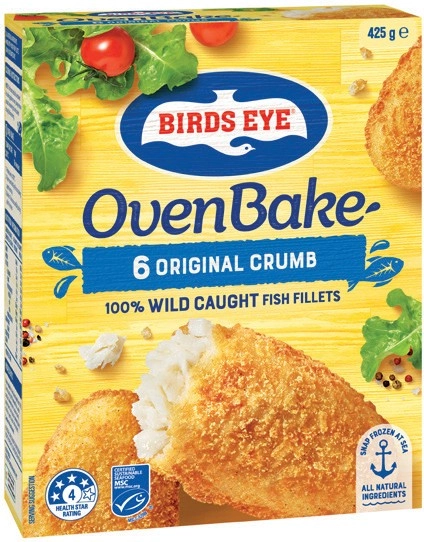 Birds Eye Oven Bake Fish Fillets 425g Selected Varieties