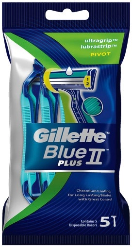 Gillette Blue II Plus Disposable Razors 5 Pack