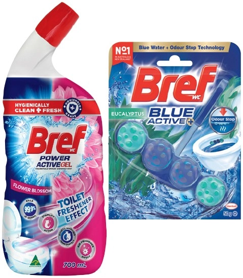 Bref Rim Block Toilet Cleaner 42‑50g or Gel 600‑700mL Selected Varieties