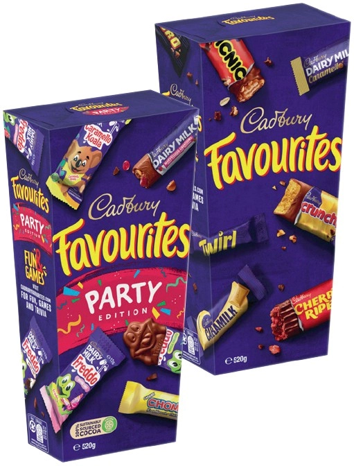 Cadbury Favourites 520g Selected Varieties