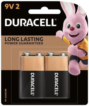 Duracell 9V Batteries 2 Pack