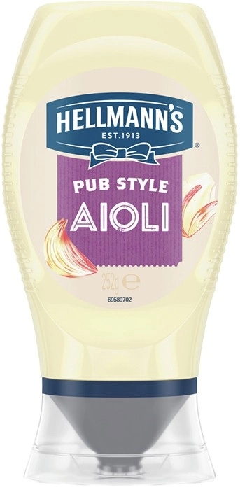 Hellmann’s Garlic Aioli or Peri Peri Mayonnaise Squeeze 252g