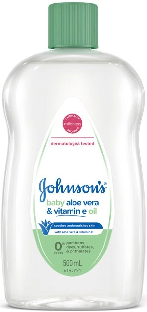 Johnson’s Baby Oil Aloe Vera & Vitamin E, Bath, Lotion or Shampoo 500mL Selected Varieties