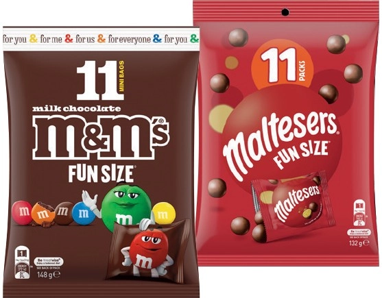 Mars, M&M's or Skittles Fun Size Pack 132‑192g Selected Varieties