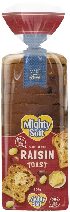 Mighty Soft Raisin Toast 600g